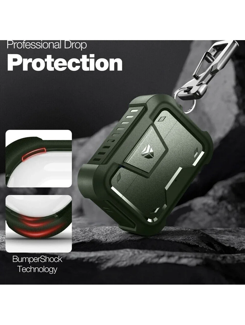 Dexnor Earphone Case for Beats Studio Buds 2021/Buds + 2023 Green Shockproof NEW